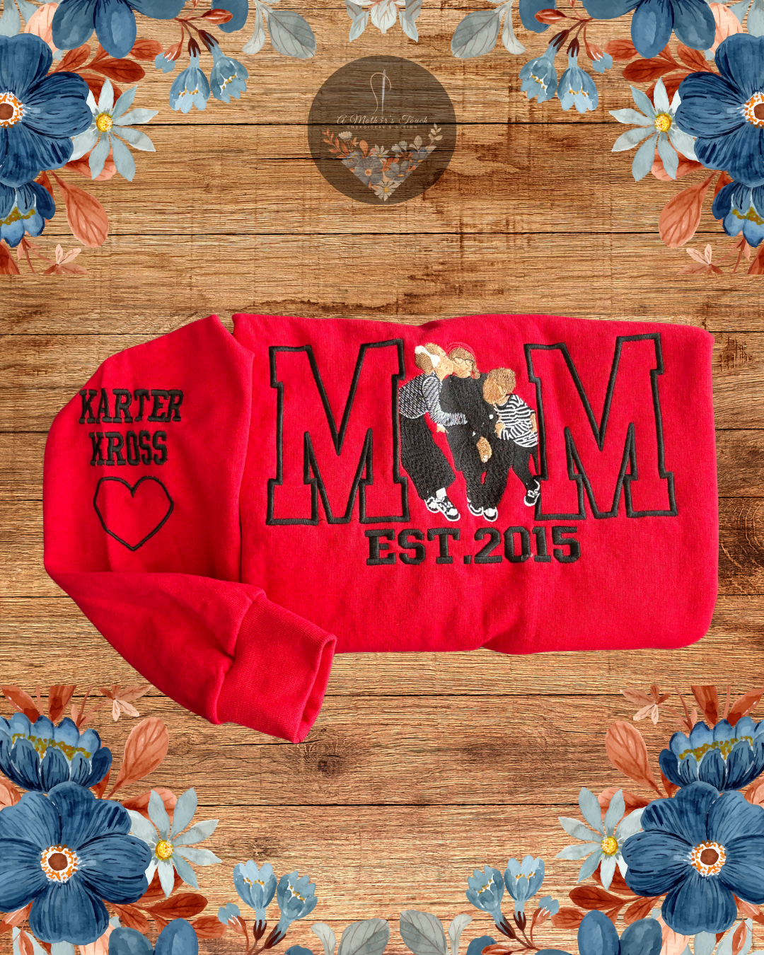 Mom Photo Applique Sweatshirt