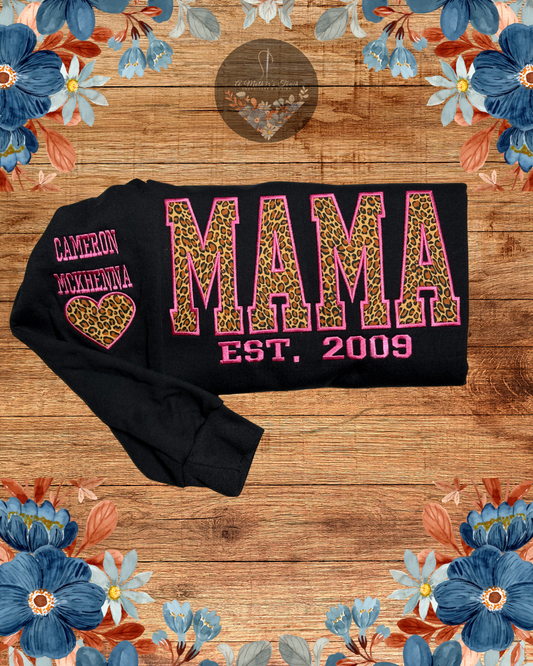 Fabric Applique' MAMA Sweatshirt