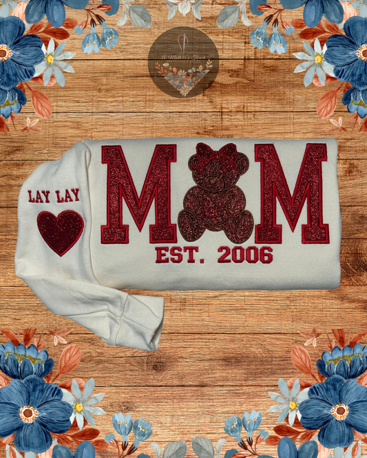 Custom Mom Teddy Sweatshirt