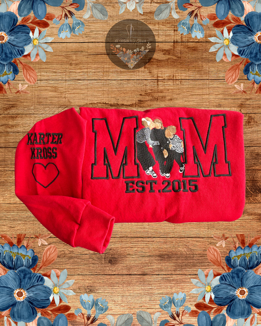 Mom Photo Applique Sweatshirt