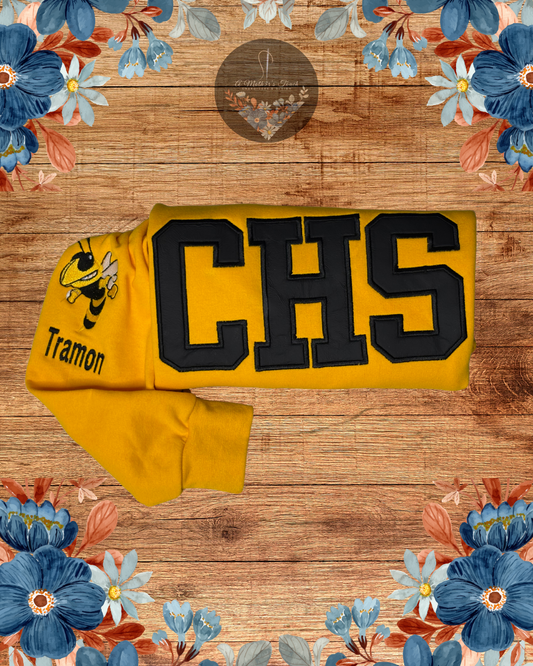Custom SOLID COLOR Applique' Sweatshirt